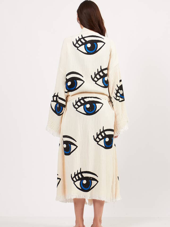 Yaz Concepts – wholesale Kimono – Women's – Eye Print Bathrobe | Festival Kimono | Evil Eye Clothing13