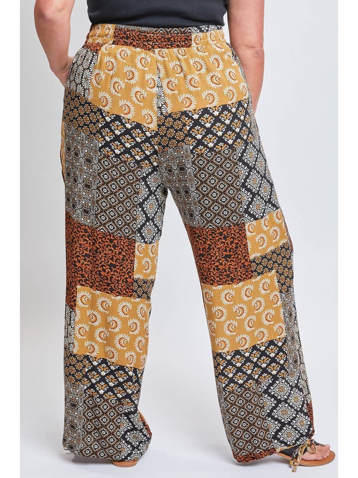 YMI - Wholesale Pants - Women's - Plus Elastic Waist Flood With Drawstring Hem-XF1175CG2