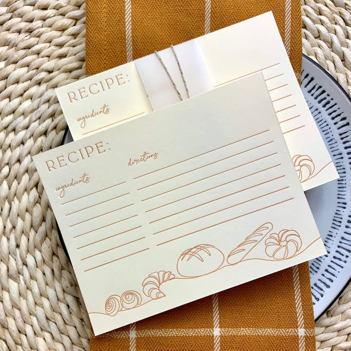 Sole Paper Co., LLC - Wholesale Recipe Card - Baked Goods Recipe Card3