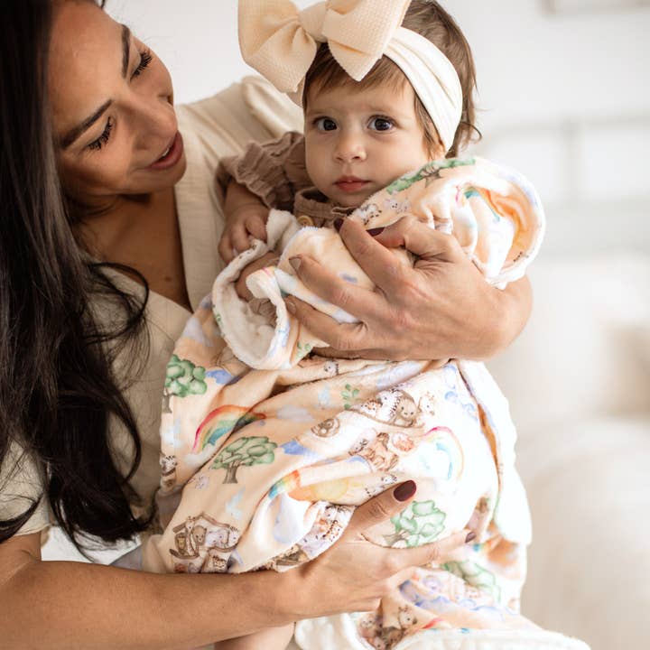 Honey Lemonade - Wholesale Bedding Blanket - Kids & Baby - Baby & Toddler Minky Blanket - Noah's Ark