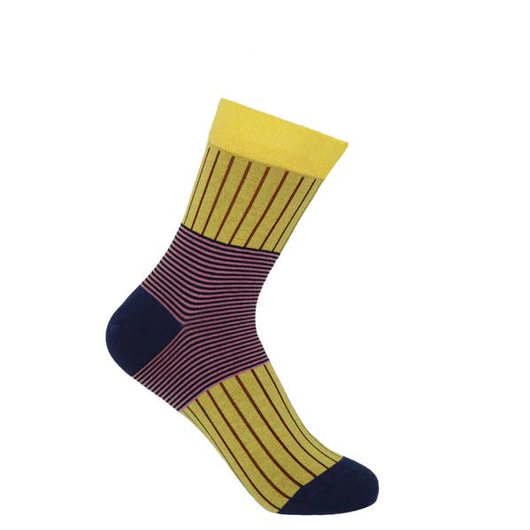 Oxford Stripe Women's Cotton Socks for wholesale by Peper Harow Socks