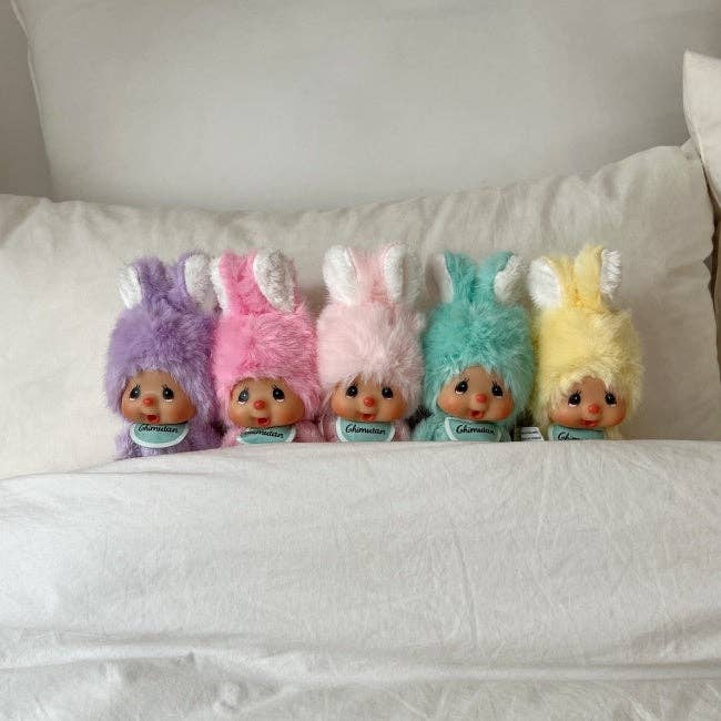 MOND HAUS – Engroshandel Nøglering - Dame – Tolly plyssnøglering, plysset kanindragt babyabe charm4