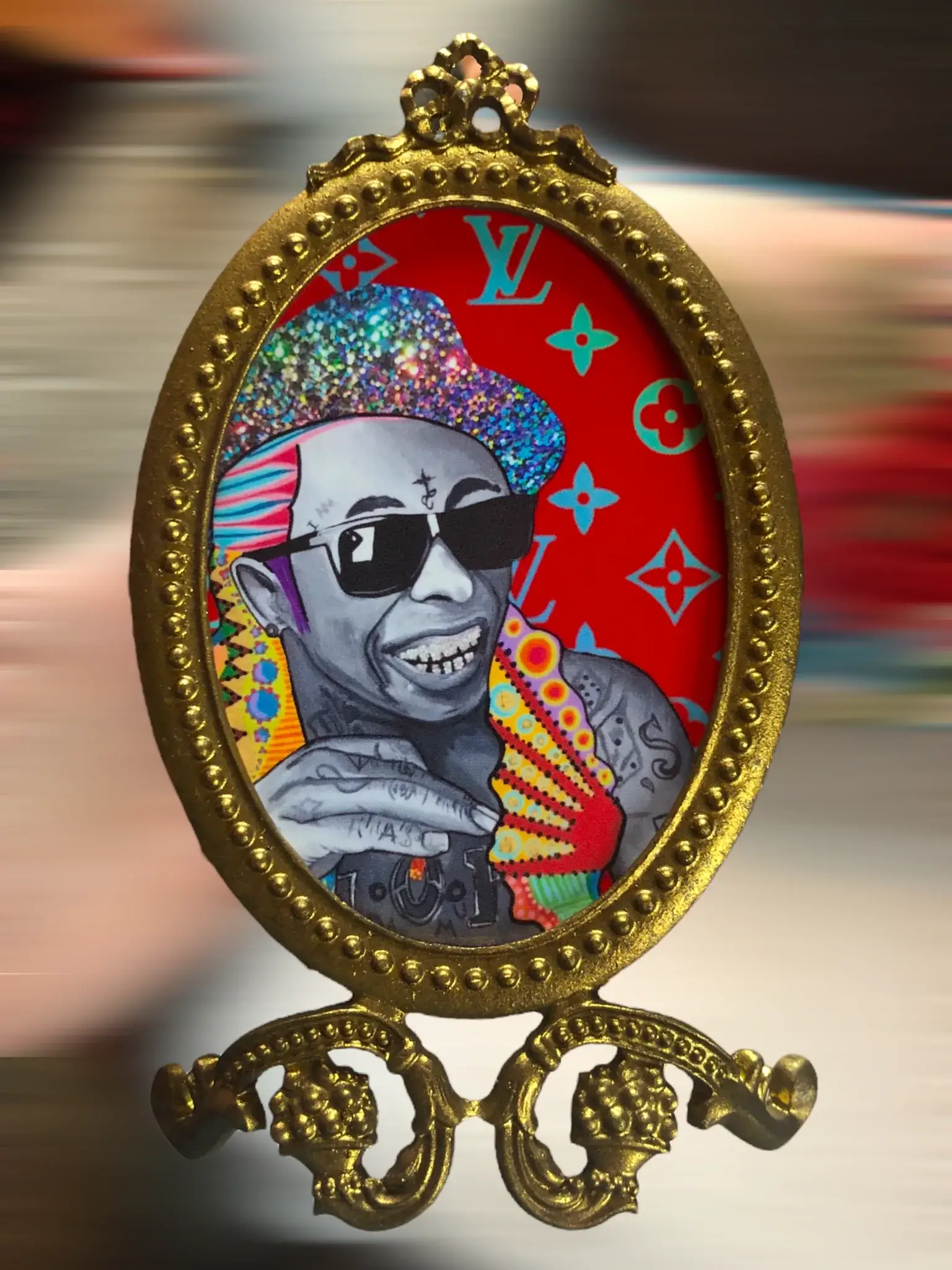 Somethingbadass – wholesale Picture frame – Baroque Oval Frame with Pop Art14