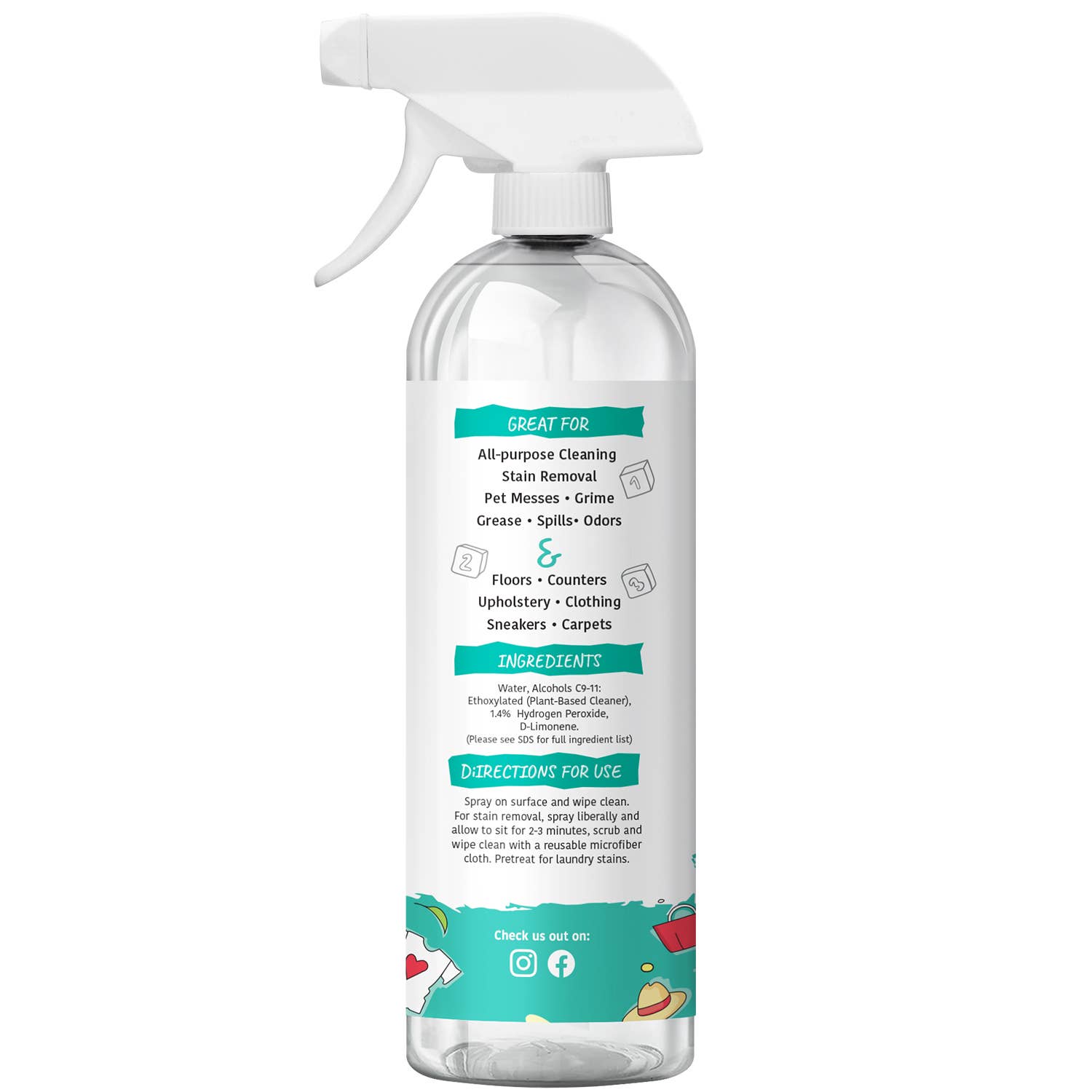 MomRemedy - Vendita all'ingrosso Detergente multisuperficie - Detergente e smacchiatore a base di perossido di idrogeno - 710 ml10