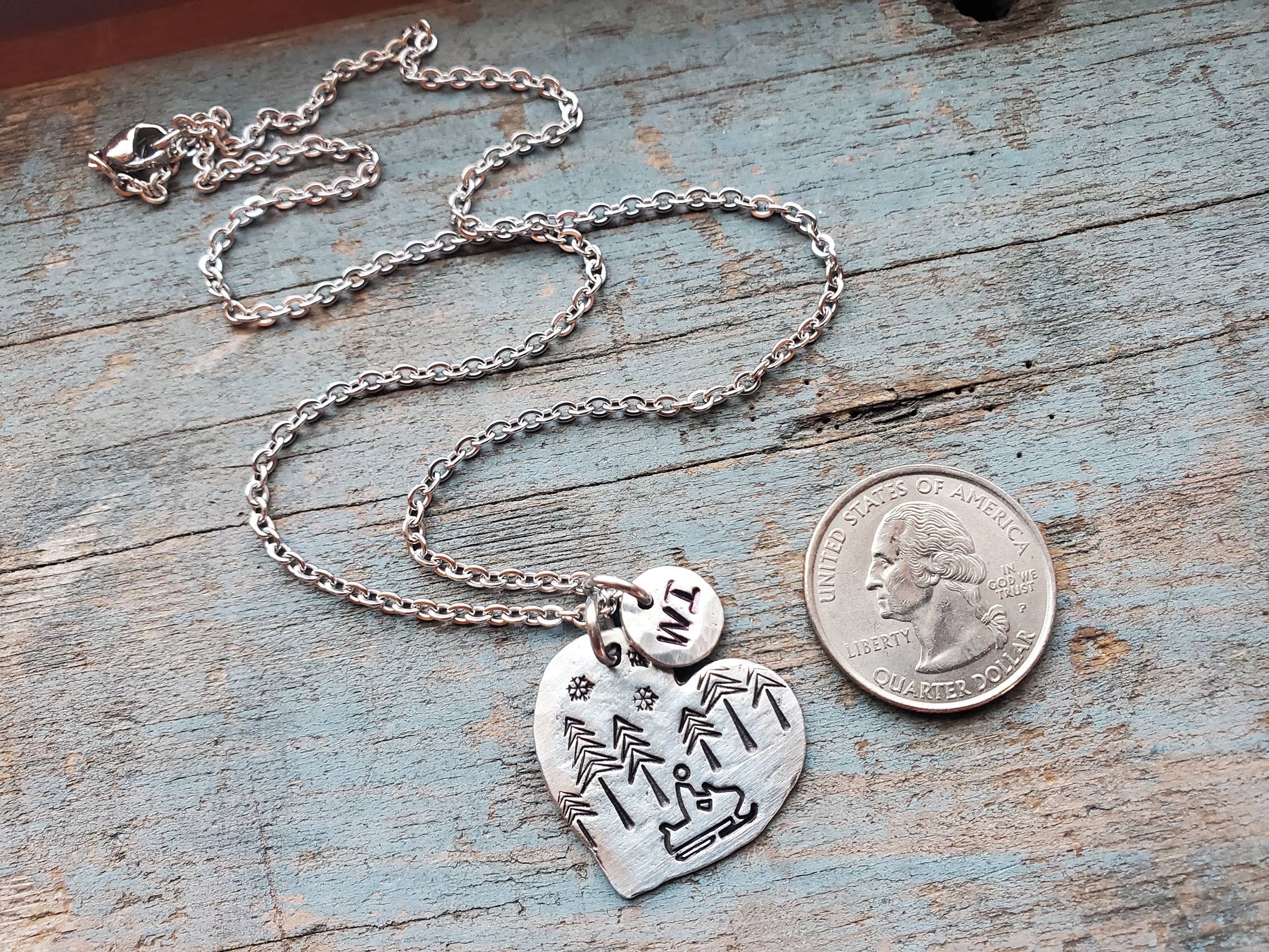 Kathryn's Collection - Wholesale Pendant/Charm Necklace - Snowmobile Heart Necklace (customizable)  5