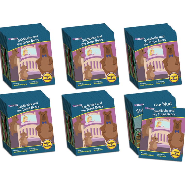 Bogstaver & Lyde Fase 1 Sæt 2 Fiktion - 6-pak for engroshandel hos Junior Learning Inc.