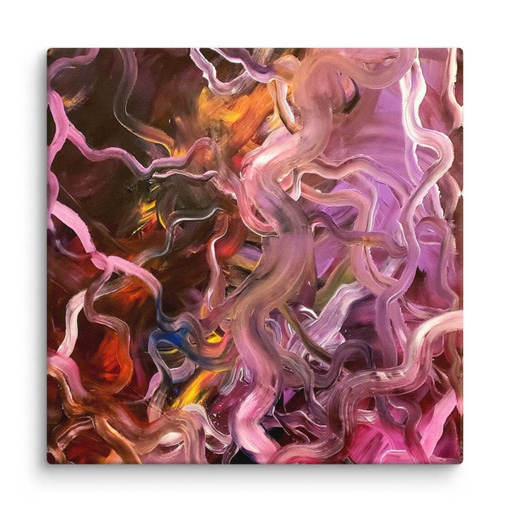 Neural Rivers of Mind Canvas Print - 12" x 12" for wholesale by StudioTumazi Merchandise