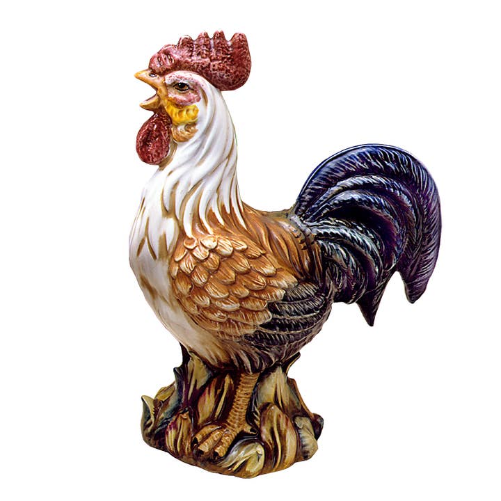 Rooster Colored 13" for wholesale by Intrada Italy
