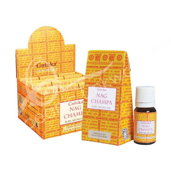Oceanic Linkways Inc - Vente Huile essentielle - (PK 12) HUILE AROMATIQUE - GOLOKA NAG CHAMPA (PK 12) 10 ML0