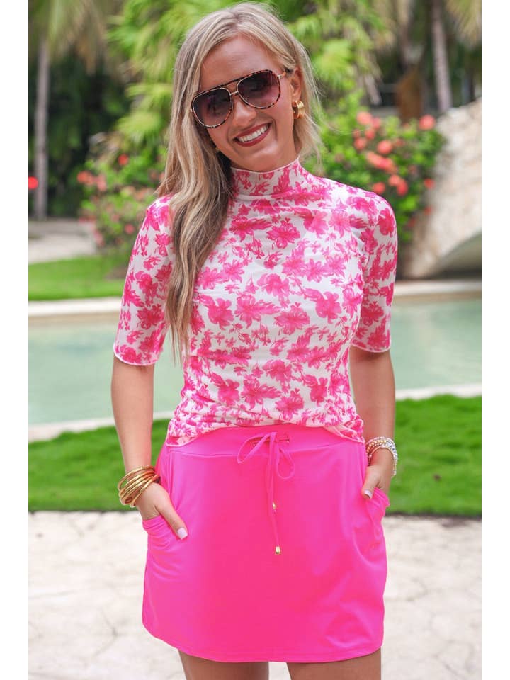 Solid Neon Pink Skort for wholesale on Faire1