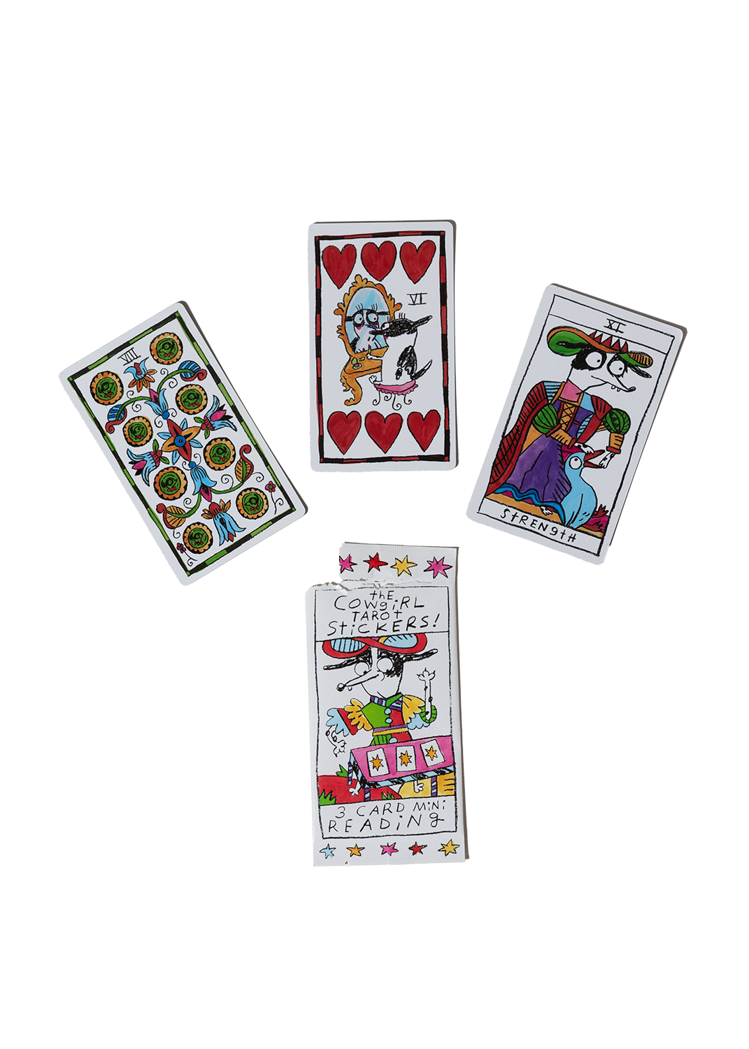 gentle thrills - Wholesale Sticker - cowgirl tarot sticker pack1