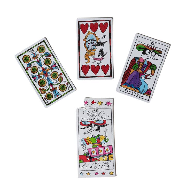 gentle thrills - Wholesale Sticker - cowgirl tarot sticker pack1