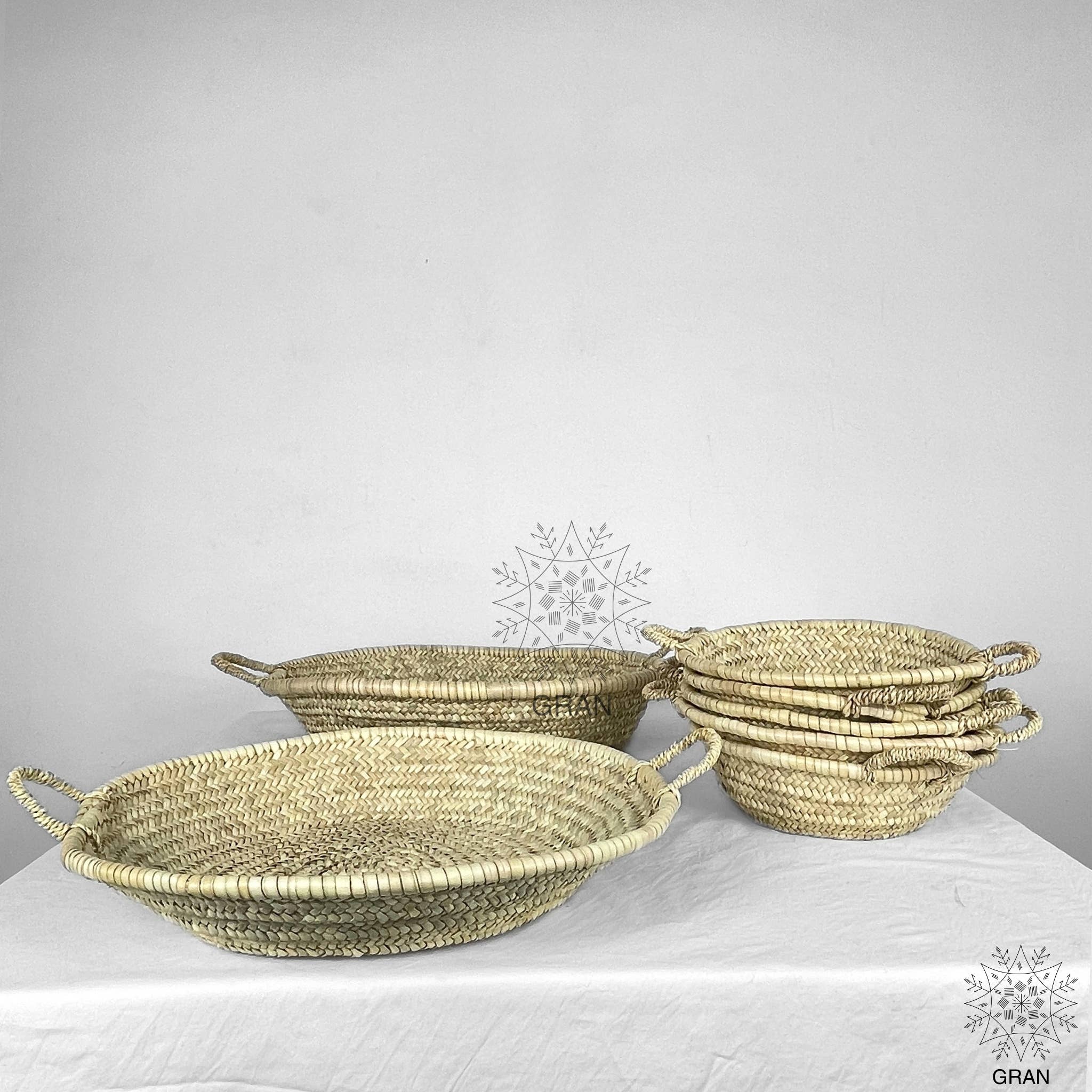 Gran Wholesale - Wholesale Decorative Plate/Dish/Bowl - Moroccan Straw Woven Plate, Handcrafted Wicker Plates6