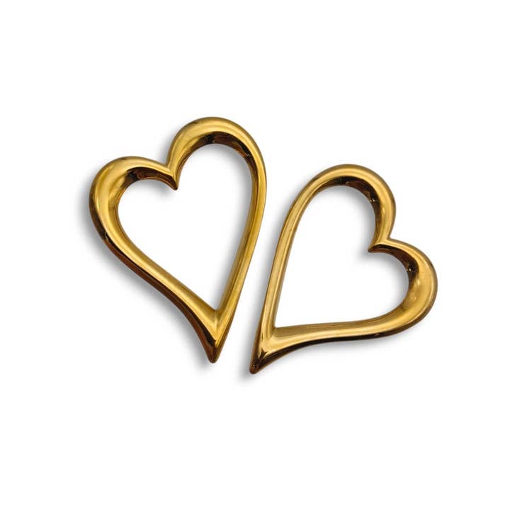 Eternal Heart Gold | Earrings for wholesale by Funk Da Queen