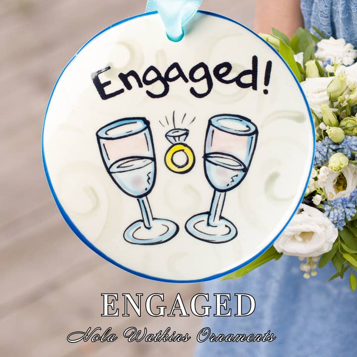 Ornaments | Christmas Ornaments | Handpainted | Engaged for wholesale by Nola Watkins Ornaments