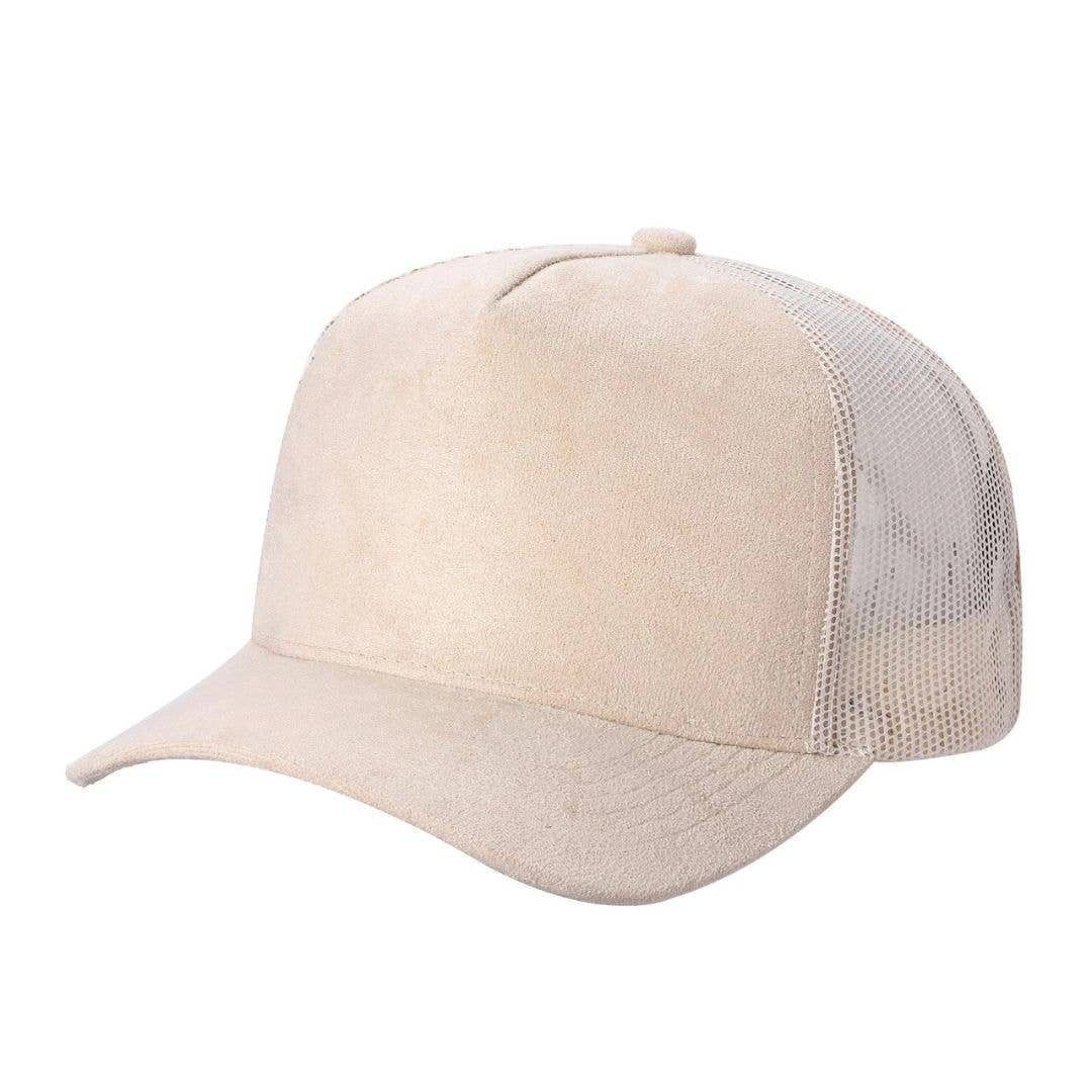 Burzip collection - Wholesale Trucker Hat - Unisex - TC2-PC>5PANEL SUEDE FRONT AND MESH BACK CAPS SUM PREPACK  2