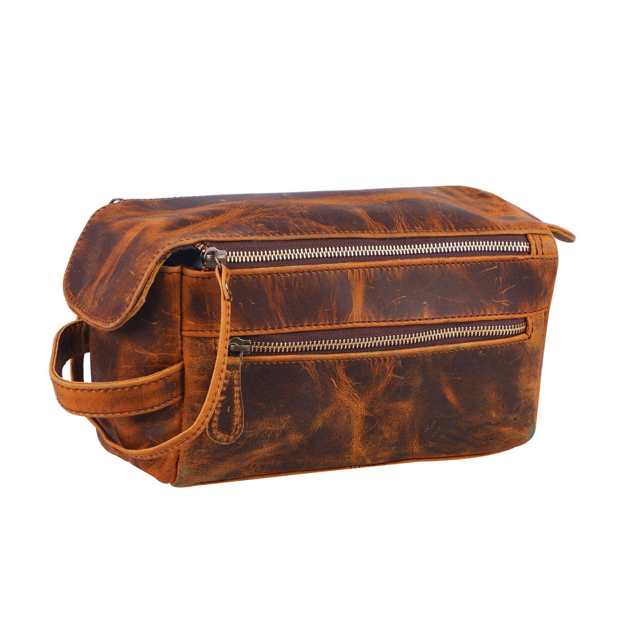 Classy Leather Bags - Wholesale Toiletry Bag - Unisex - The Reuben Travel Dopp Kit2