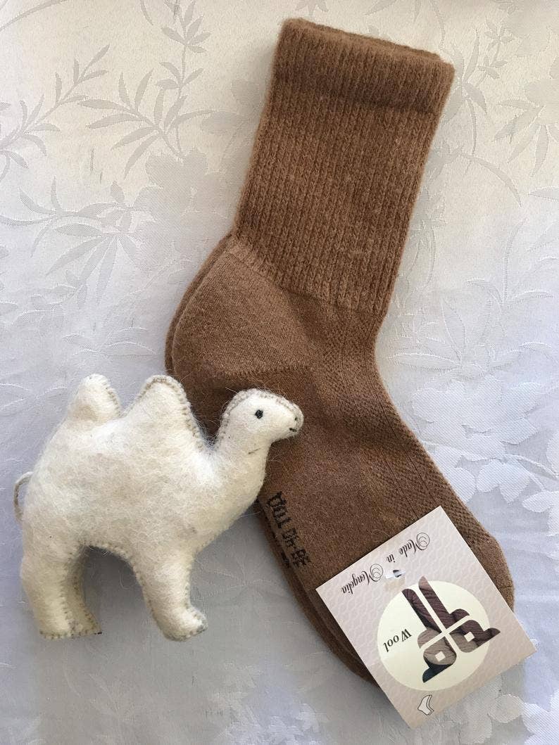 Mongulai - Wholesale Socks - Unisex - Brown Camel Wool Socks2