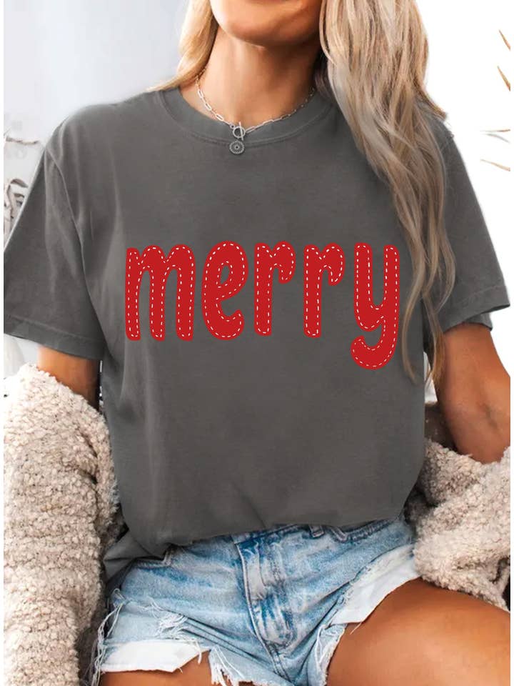 Rustee Clothing - Vendita all'ingrosso Maglietta serigrafata - Donna - MAGLIETTE GRAFICHE MERRY STITCH LOOK4