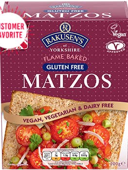 Gluten Free Matzos for wholesale by Rakusen's