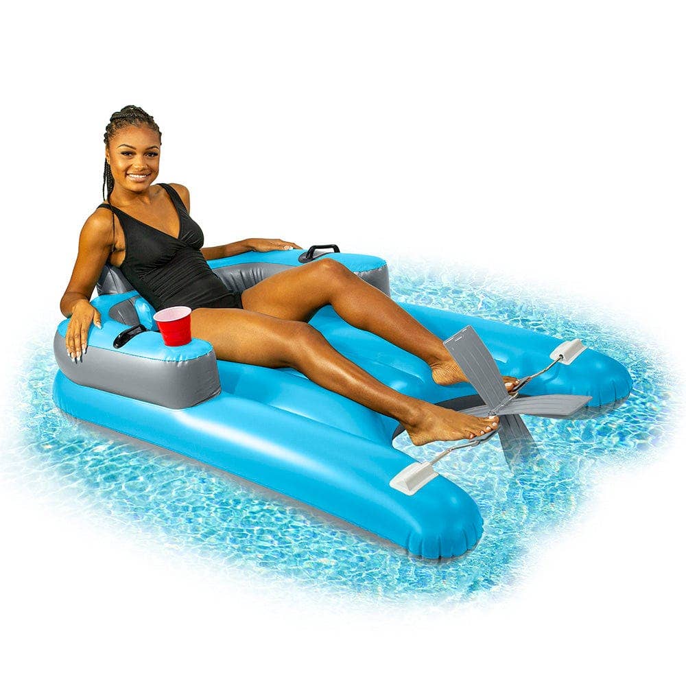 PoolCandy – wholesale Inflatables – Inflatable Pedal Runner Foot Powered Pool Lounger Deluxe3