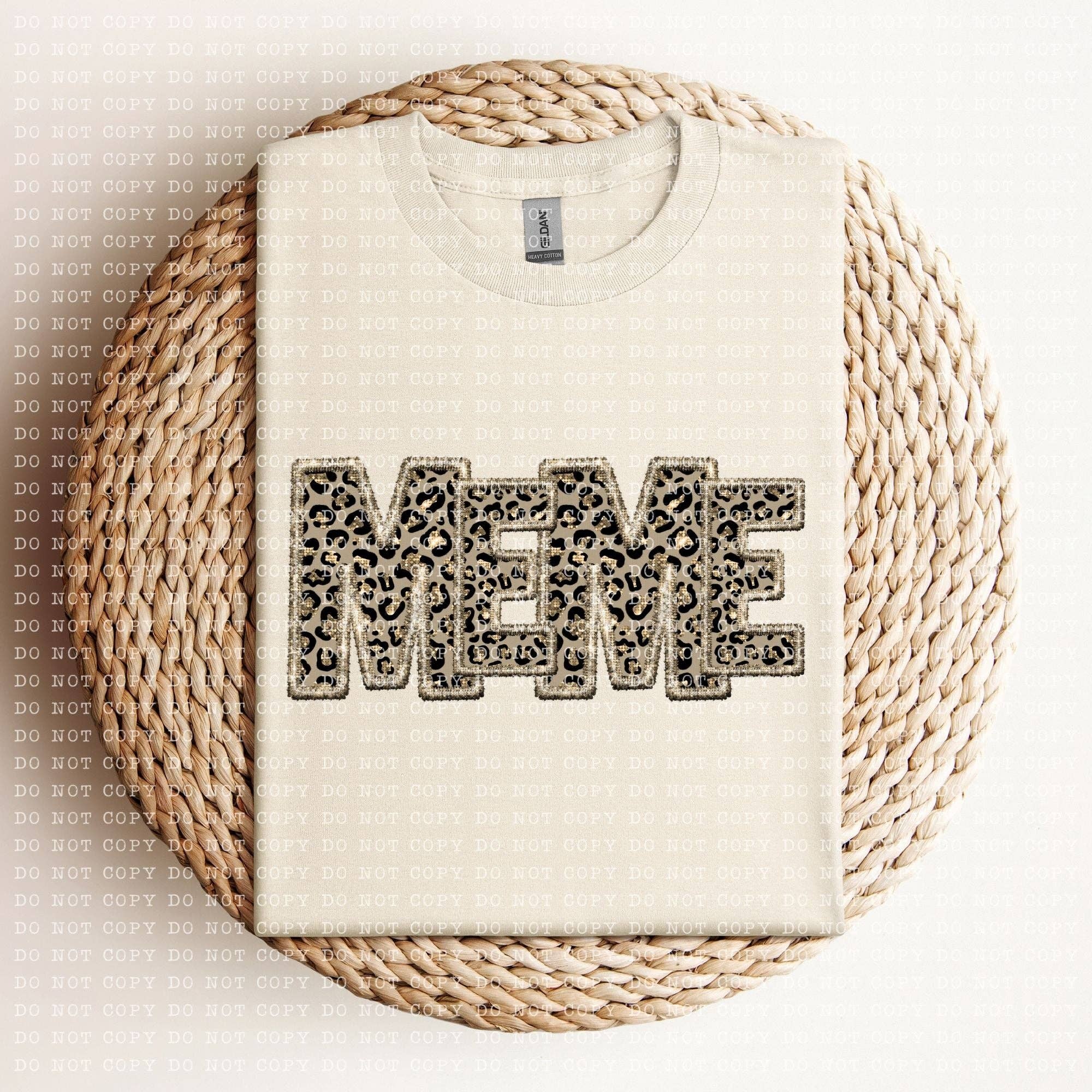 Simple Tymes - Venta al por mayor Papel transfer para sublimación - Estampado DTF con bordado falso de leopardo de Meme0