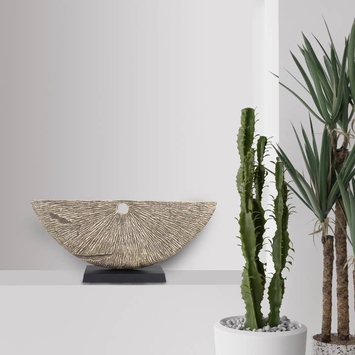 Howard Elliott on Faire - Wholesale Sculpture - The Hubert Aluminum Textural Sculpture