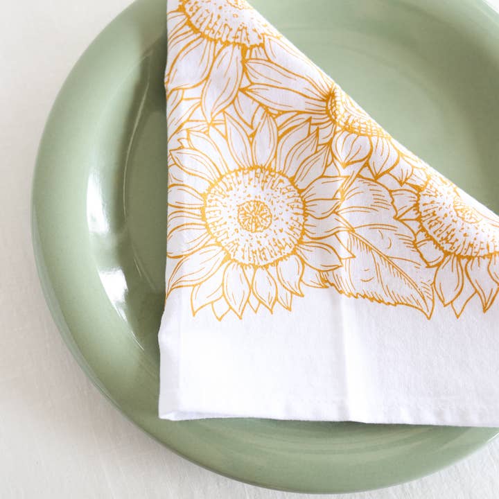 Highland Ridge | Handmade Home Decor – wholesale Dinner & cloth napkin – Sunflower Garden Napkins Set of 49