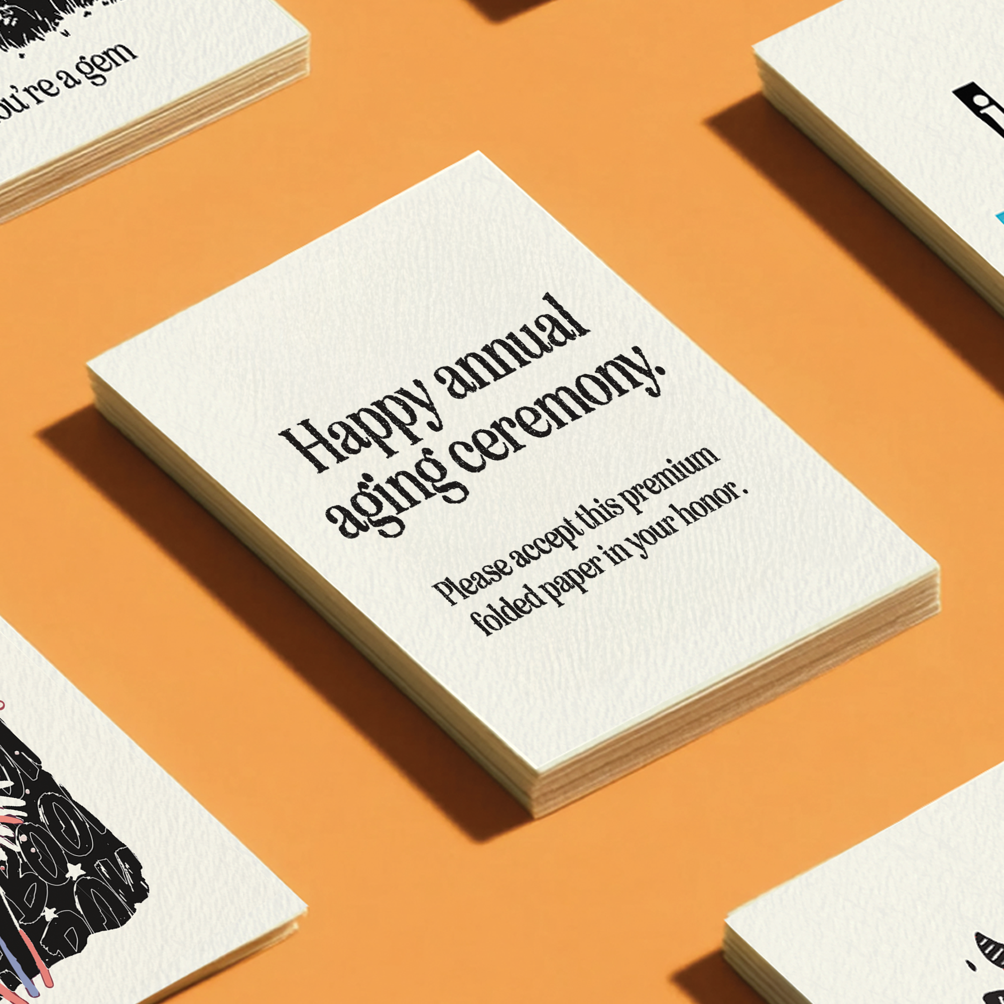 Petty Paper Studio - Wholesale Birthday Card - Minimal Annual Aging Ceremony - A2 Birthday Greeting Card 6