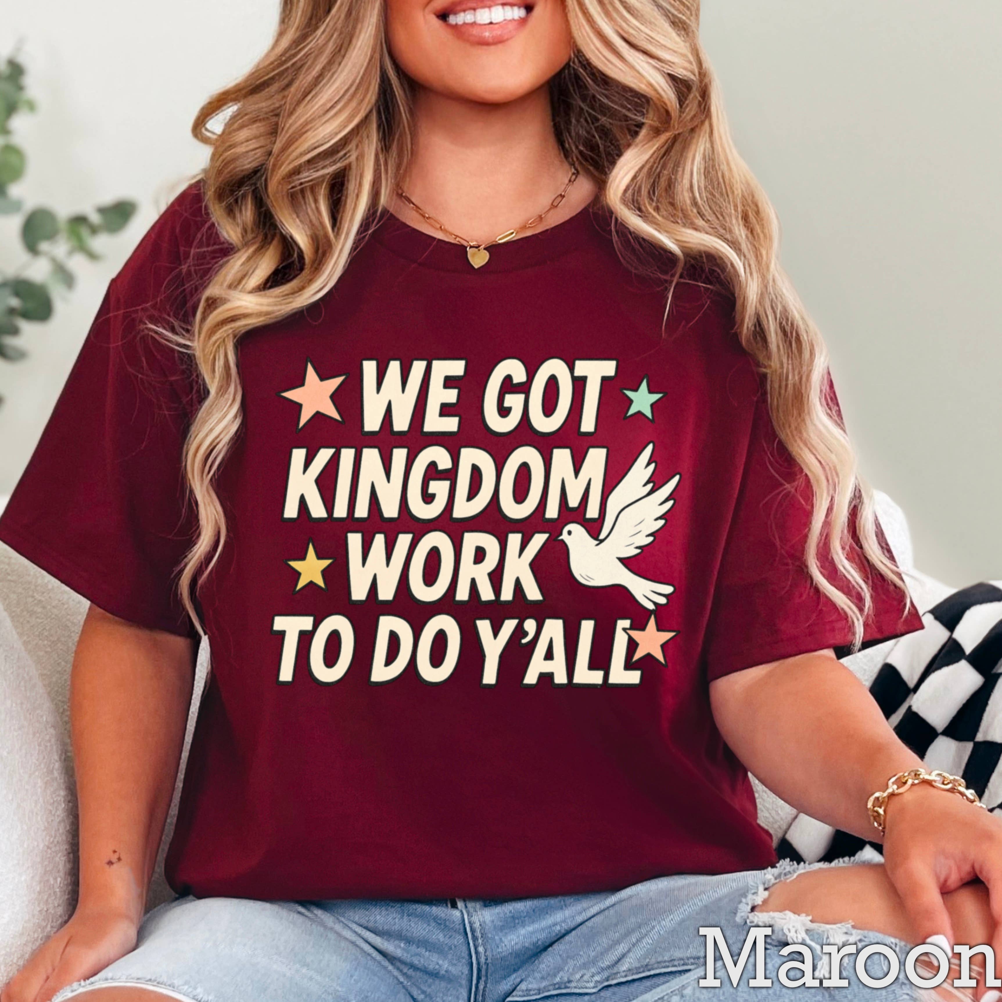 Shoppe SHC - Vente T-shirt à imprimés – femme - Nous avons du travail de royaume à faire T-shirt graphique chrétien | Gildan19