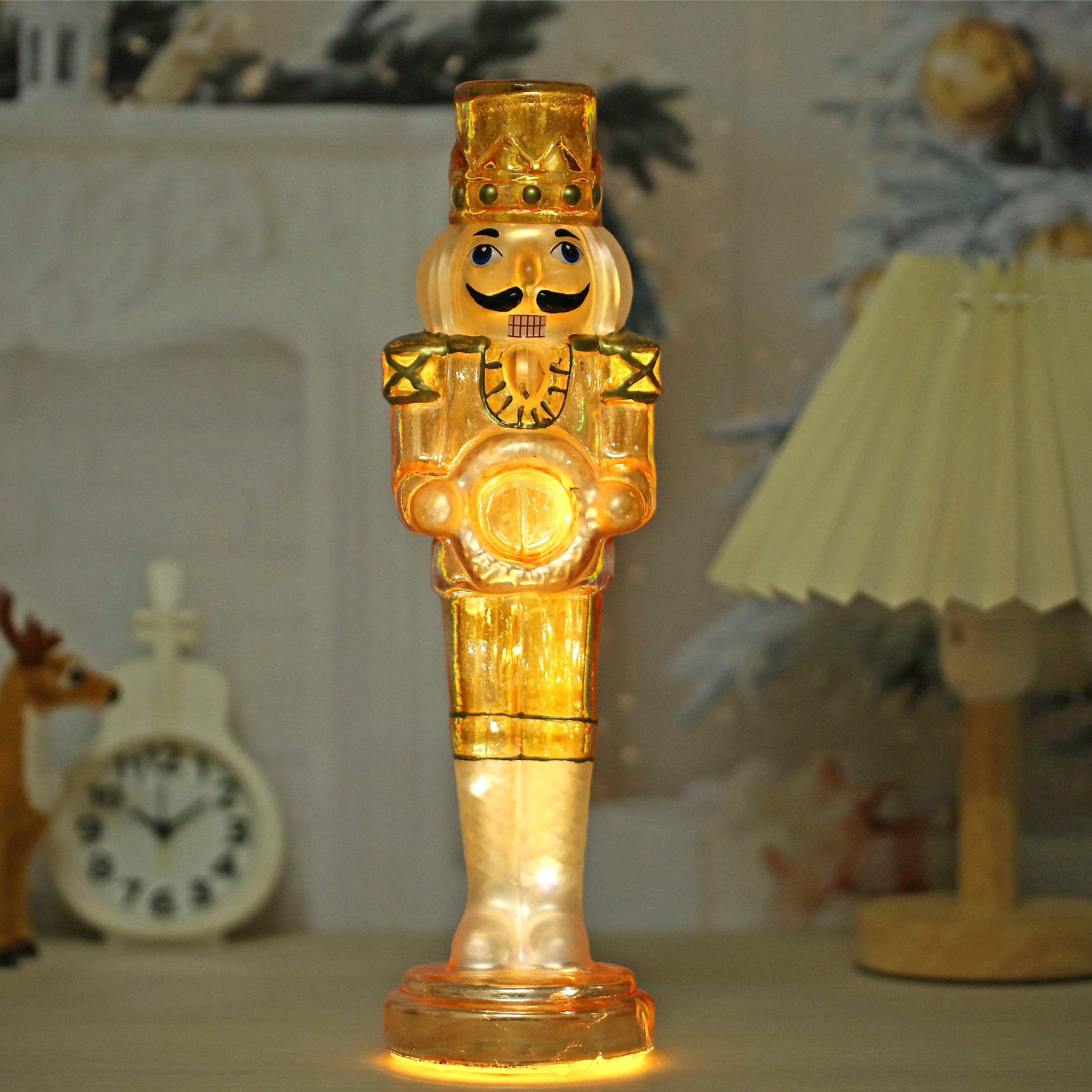 SINT - Wholesale Holiday Nutcracker - SINT Color Glass Lightup Nutcrackers Figurine Ornaments for 22
