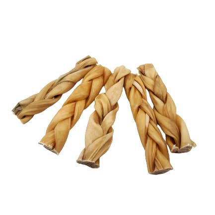 Dibo Pet Foods - Wholesale Pet Treats - Dog - Braided Beef Collagen Stick Natural - 6"