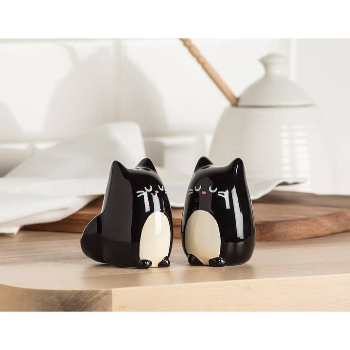 Abbott - Wholesale Salt & Pepper Shaker Set - Black Simple Cat Salt & Pepper-2.5"-17181