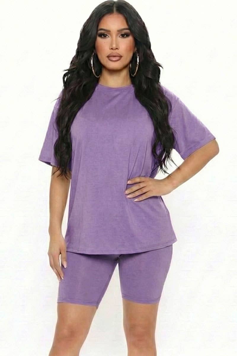 CAPELLA APPAREL - Wholesale Activewear Set - Women's - Loose Fit Top & Bike Shorts Set28