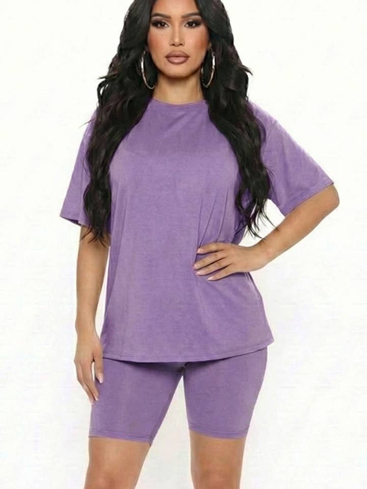 CAPELLA APPAREL - Wholesale Activewear Set - Women's - Loose Fit Top & Bike Shorts Set28