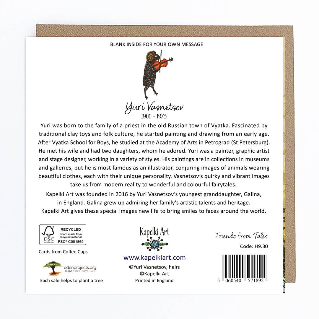 Kapelki Art - Wholesale Everyday Greeting Card - Fox and Hare Fairytale Greeting Card1