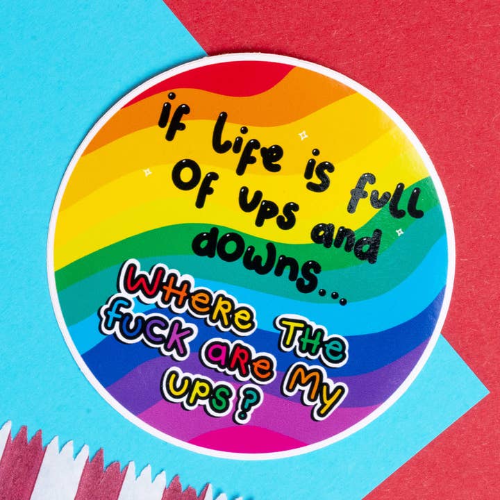Where the F**k are My Ups? Sticker for wholesale by Innabox Ltd