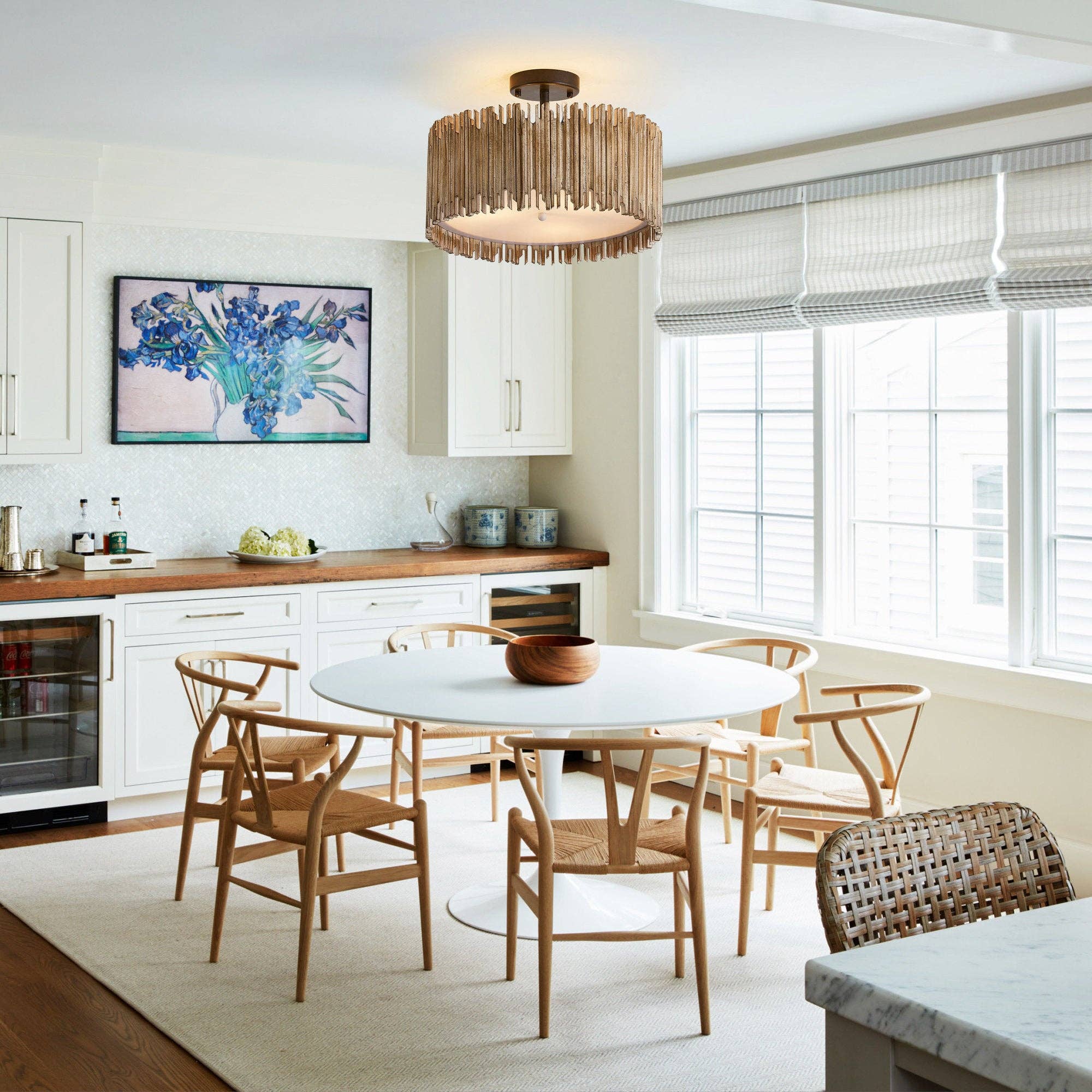 Brio Lighting - Wholesale Chandelier/Hanging Light - Farmhouse Light Lusteria 16" 3-Light LED Semi-Flush Mount3