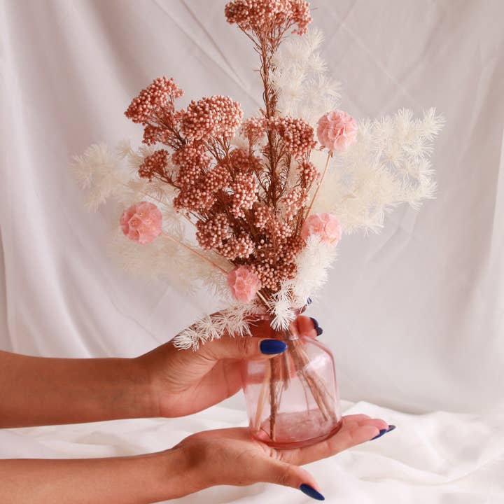 Rococo Floral Co - Wholesale Dried/Pressed Flowers - Preserved Bud Vase | Pinks0
