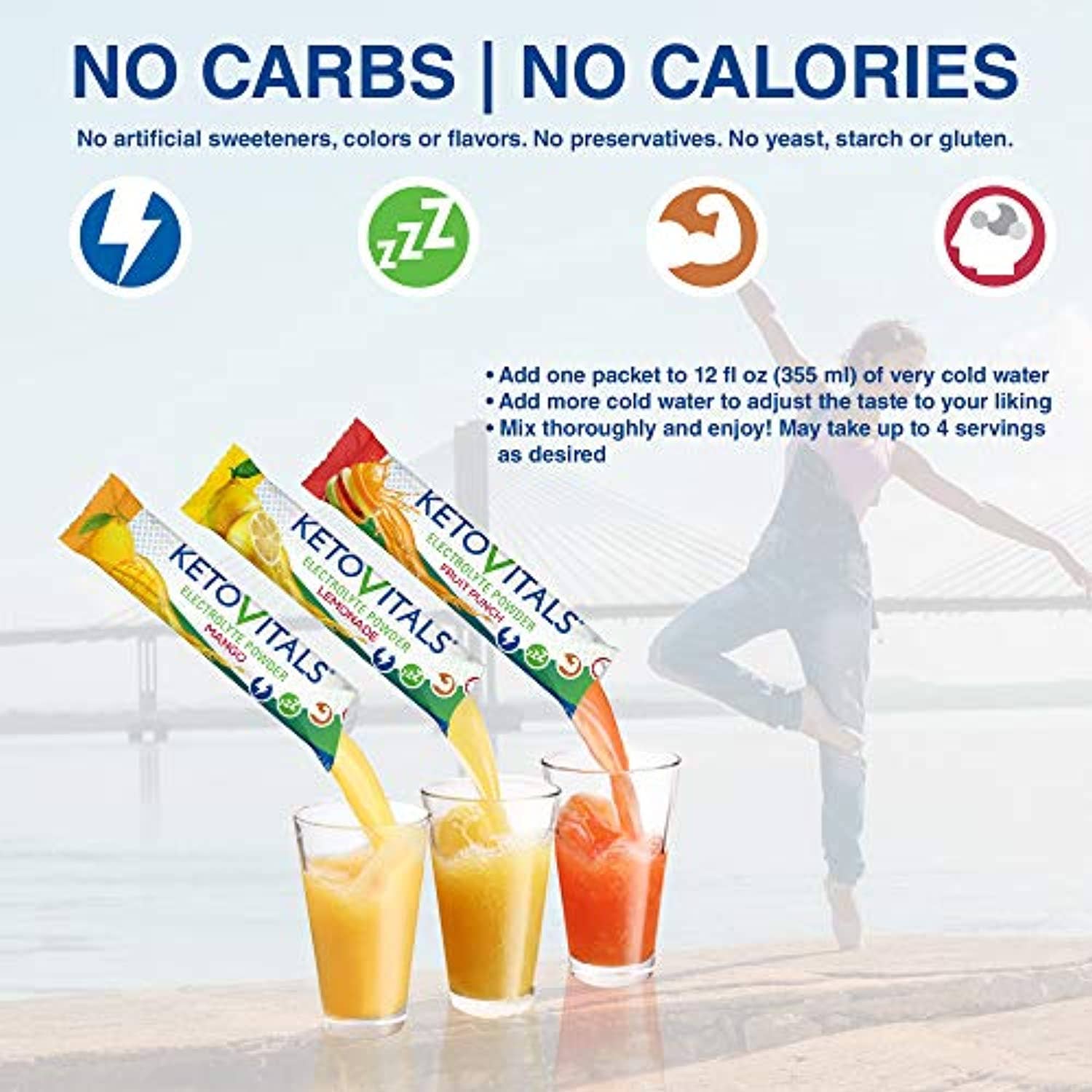 Keto Vitals – Großhandel Pulverförmige Gesundheitsgetränke – KetoVitals Elektrolyt-Pulver - Original, gemischte Geschmacksrichtungen, 30 Stück2