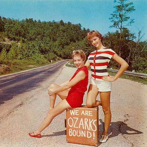 Art Print AR-129 Cheesecake Hitching to Ozarks for wholesale by Found Image Press