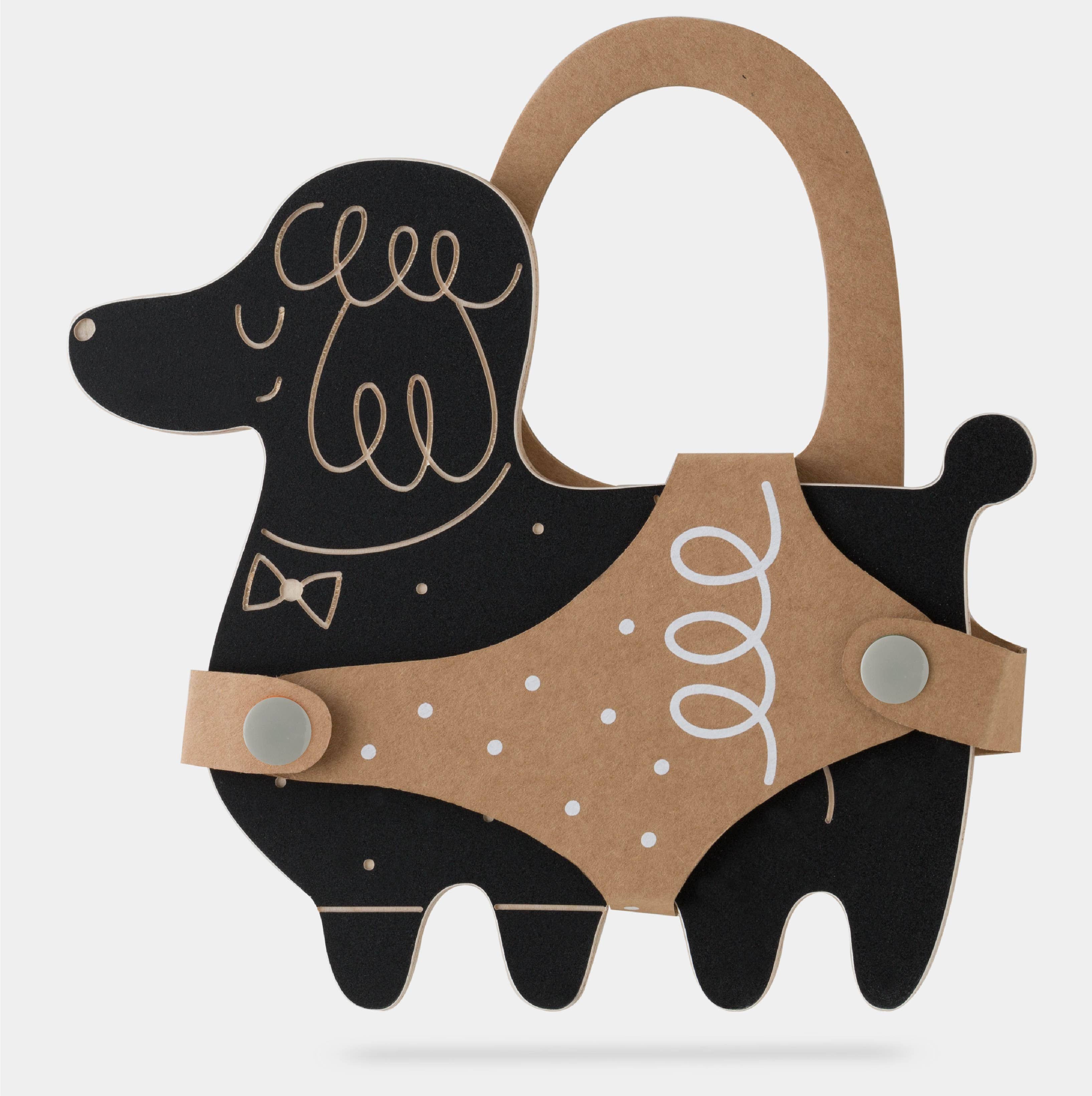 milin - Vente Tableau noir - Enfant et bébé - Caniche, tableau à craie en forme d'animal/avec craie1