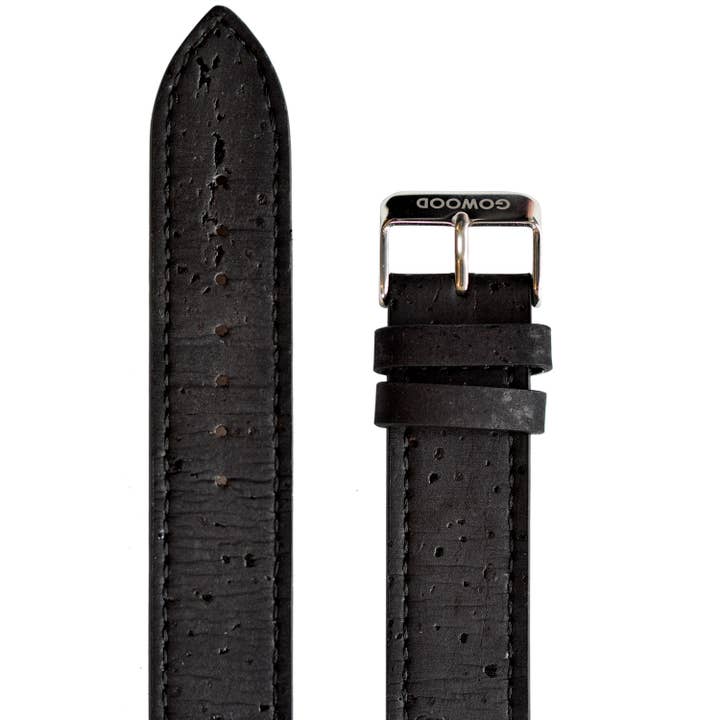 GOWOOD - Venta al por mayor Reloj de pulsera - Hombre - Reloj de madera de sándalo negro con correa de corcho real