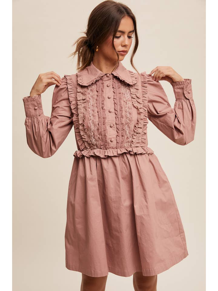 Listicle - Wholesale Dress – Women's - Floral Ruffle Mini Dress23