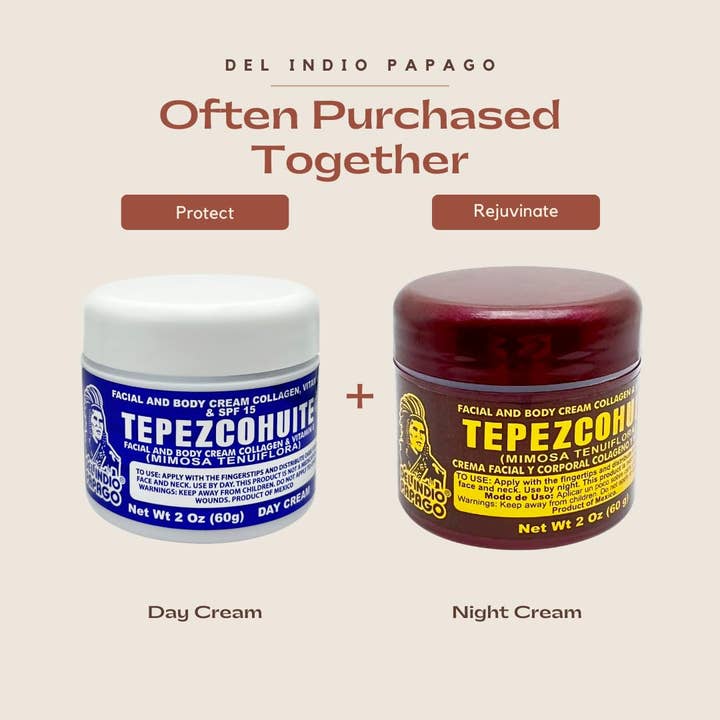 YERBERO - Vendita all'ingrosso Crema/lozione corpo - Pacchetto crema idratante Del Indio Papago - Crema giorno e notte da 2 oz per viso e corpo - Creme antietà idratanti e nutrienti per una luminosità sana1