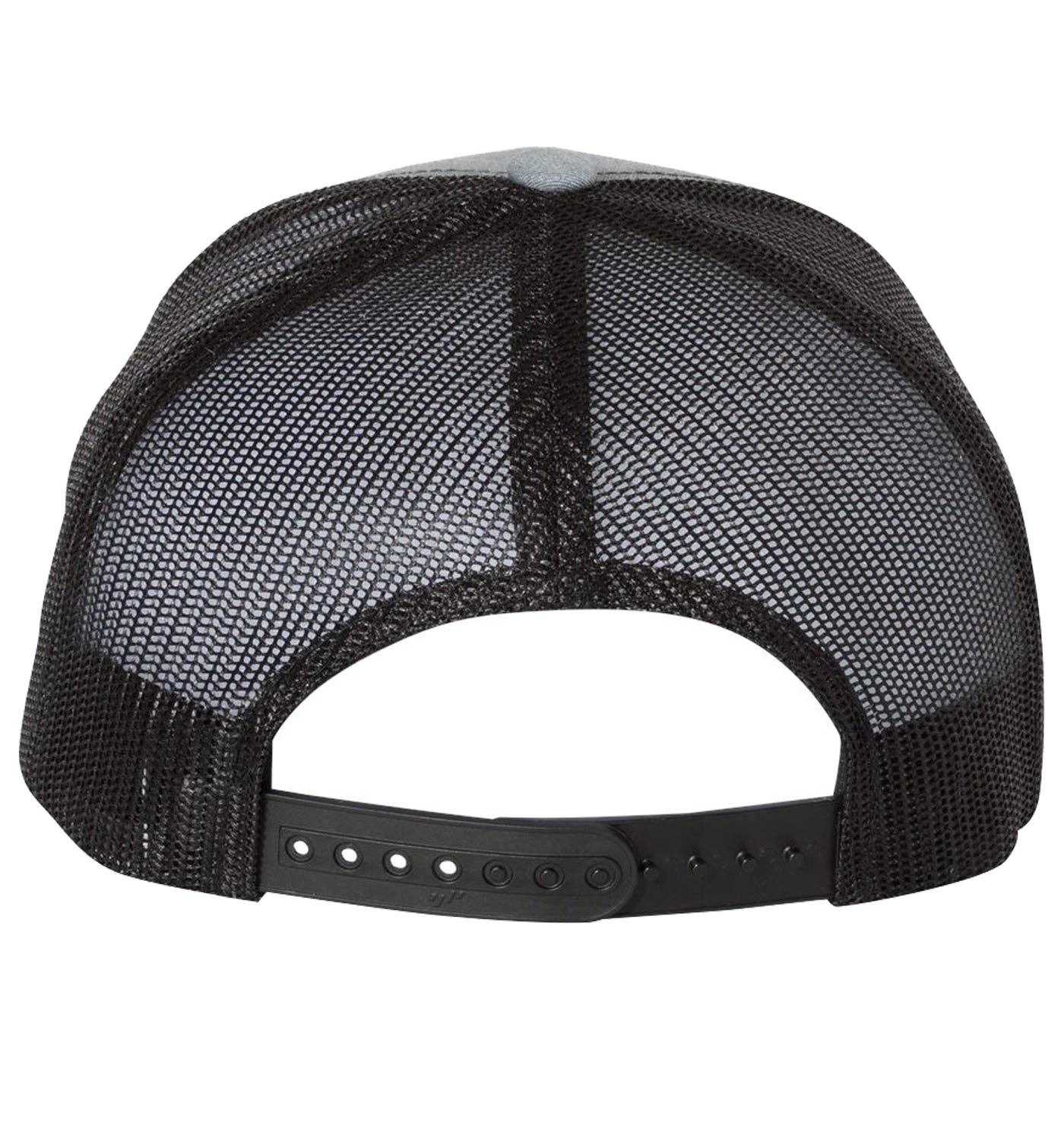 Maryland Ameri Blue Crab 6 Panel Trucker Snap Back Heather Grey Black Hat for wholesale on Faire1