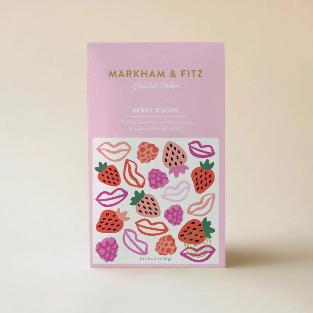 Markham & Fitz Chocolate - Wholesale Chocolate Bar - Berry Bisous  Dominican Dark Chocolate Bar 6