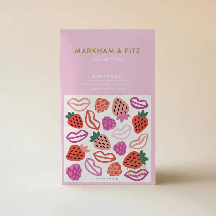 Markham & Fitz Chocolate - Wholesale Chocolate Bar - Berry Bisous Dominican Dark Chocolate Bar 6