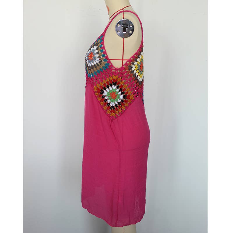 Hope & Sunshine - Wholesale Swim Cover Up - Women's - Crochet V-Neck Cover Up Dress10