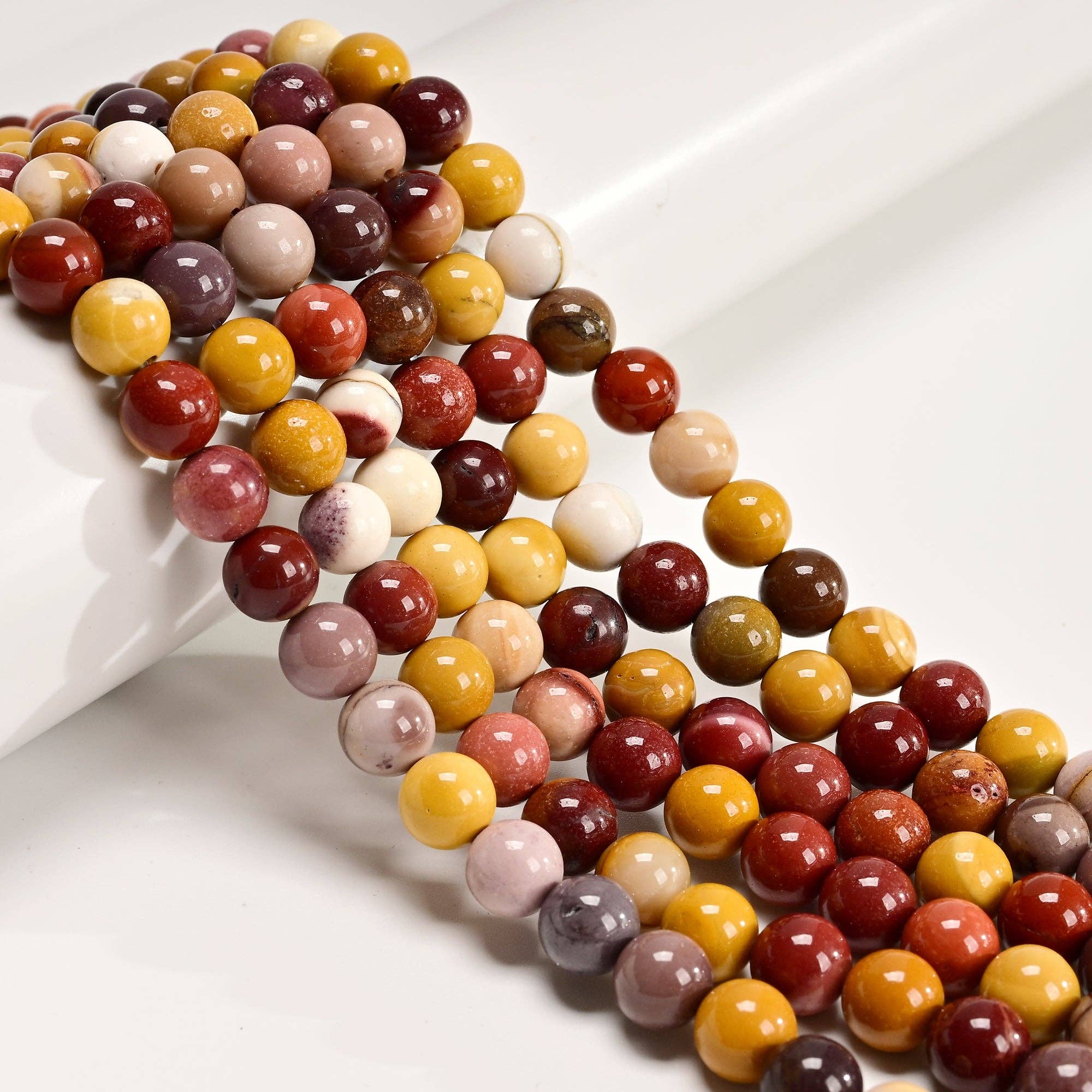 CRCBEADS - Wholesale Beads - Mookaite Jasper Smooth Round Beads 4mm 6mm 8mm 10mm 12mm Approx 15.5" Strand0